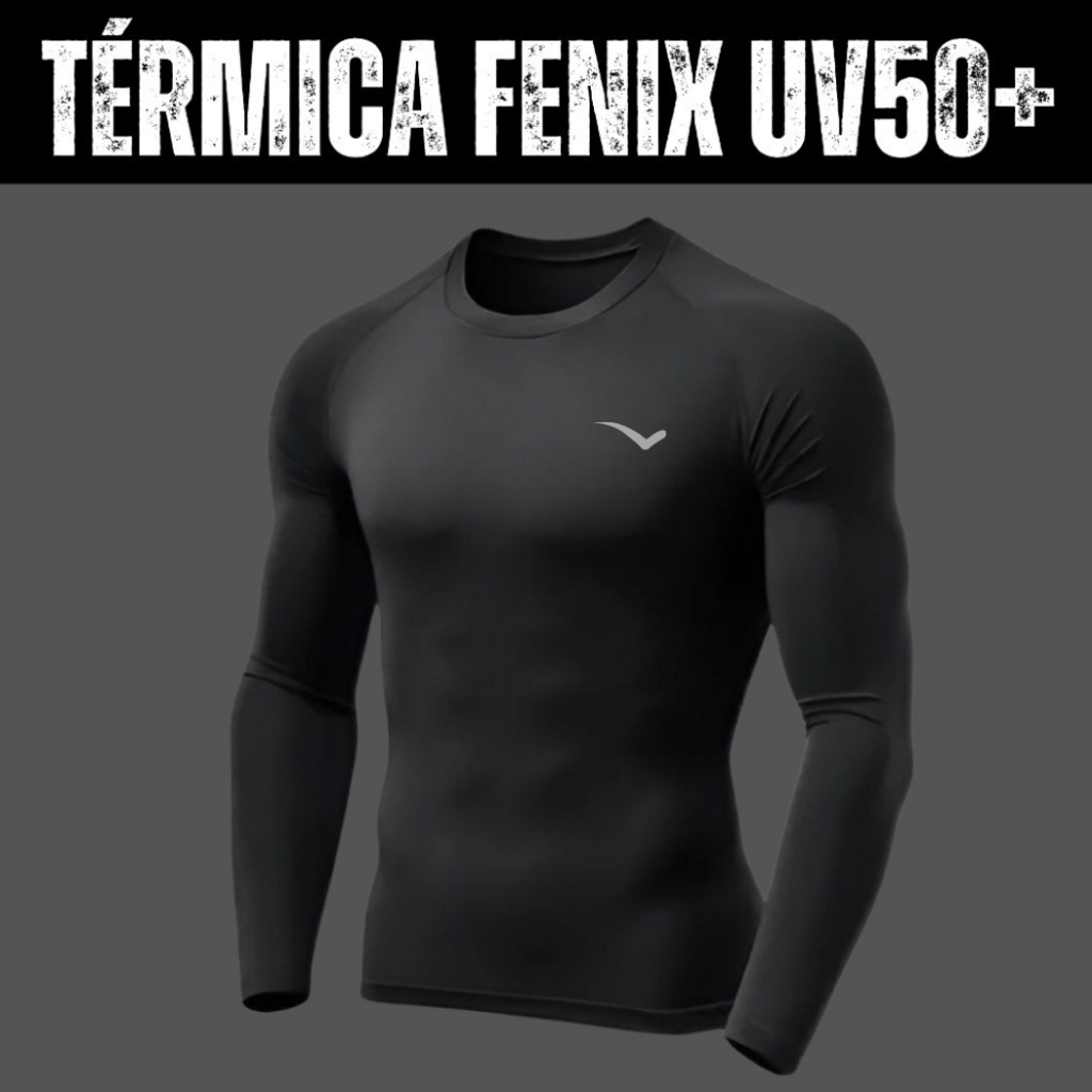 Blusa Térmica Masculina Camisa Termica Feminina Proteção UV Fator 50+ Fenix