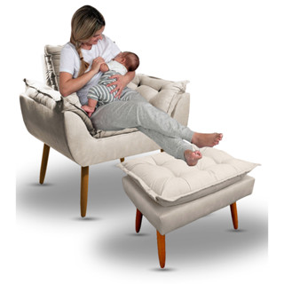 Poltrona Para Amamentação - Poltrona Decorativa -  Poltrona com Puff - Poltrona Para Sala ...
