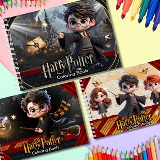 Livro de Colorir Harry Potter Kawaii Estilo Bobbie Goods 50 Desenhos  folhas grossas de 18...