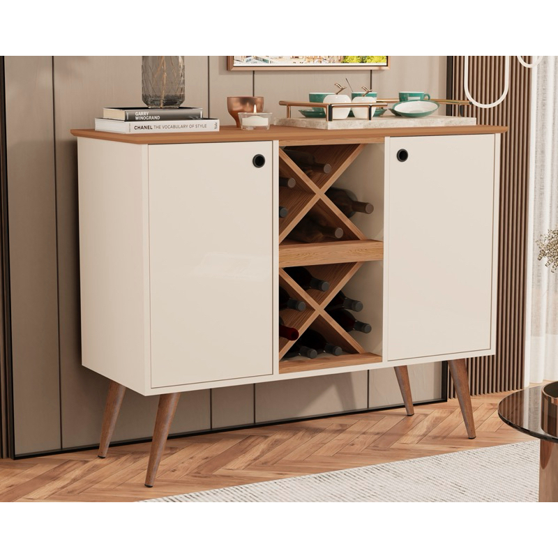 Buffet Aparador Adega Elegance Balcão Retro 2 Portas Bar Café Varias Cores