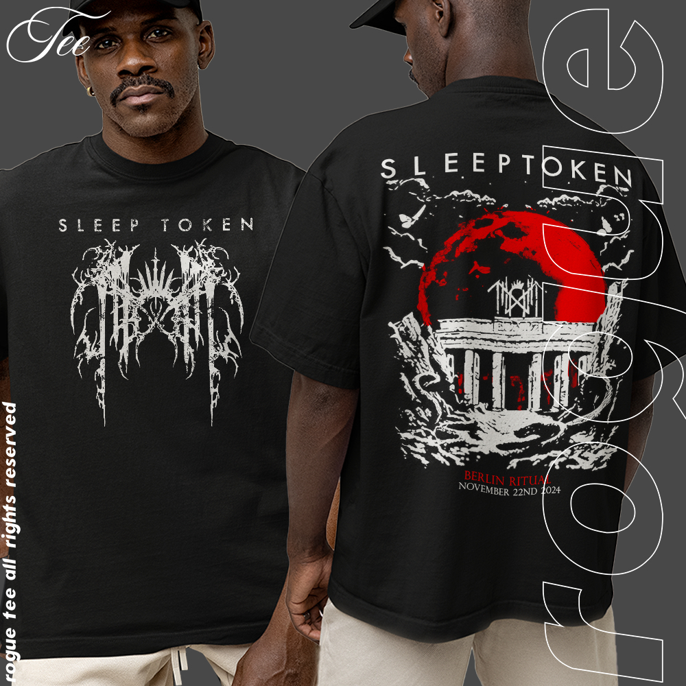 Camiseta Basica e OVERSIZED Sleep Berlin Ritual Band Metal Symbol Token Tee Unissex