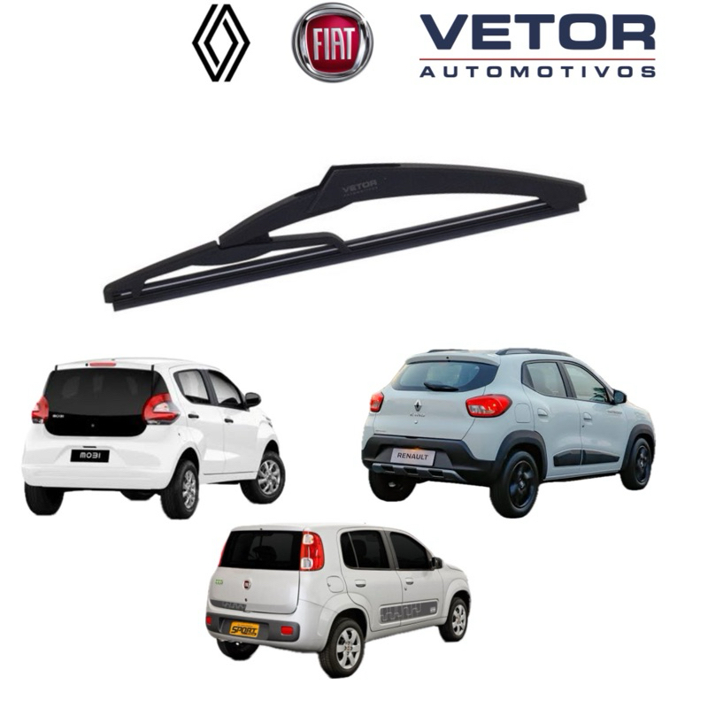 Palheta Traseira Premium Kwid / Mobi / Uno EVO (2010 em diante) Limpador Traseir