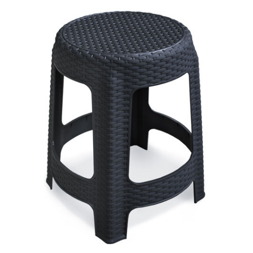 Banqueta Rattan Preta Resistente Arqplast em Oferta na Shopee