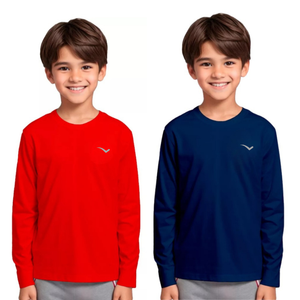 Kit com 2 Camisetas térmicas fenix Infantil proteção solar UV 50+ Segunda pele