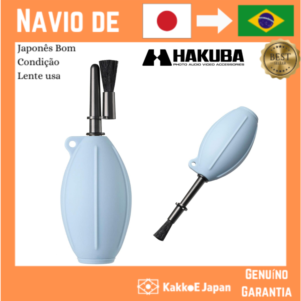 HAKUBA Camera Blower Material de manutenção Escova de silicone 02 Smoky Blue KMC-87 Potente escova de ar comprimido
