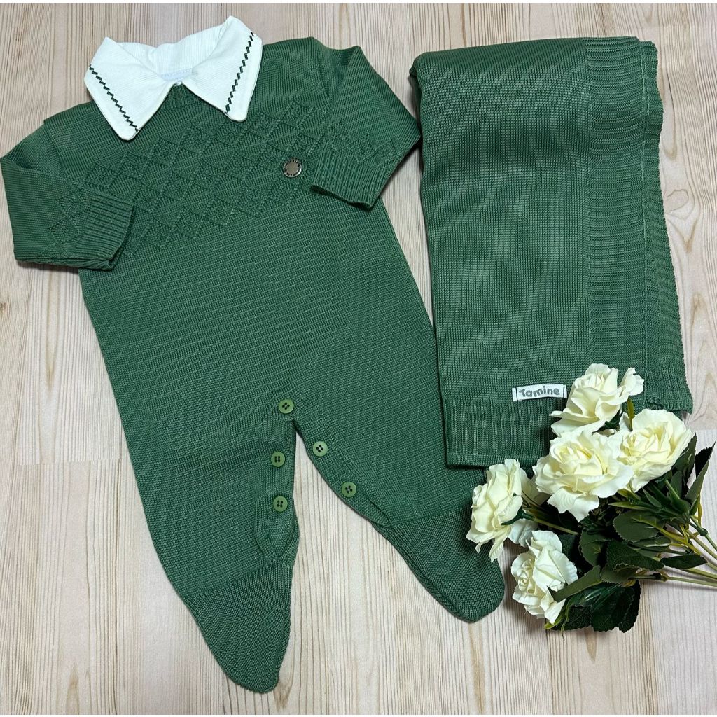 Conjunto Saida Maternidade Charles Tricot Completo Menino Recem Nascido - Tamine P