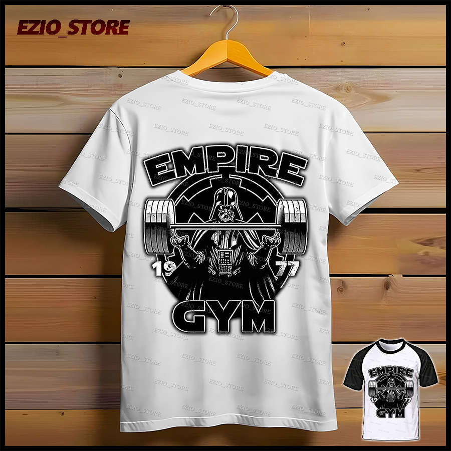 Camiseta "Empire GYM" Darth Vader Academia Unissex Camiseta Star Wars Academia Blusa Treino CrossFit Casual  Regata Fit