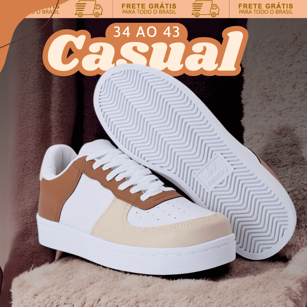 Tênis Casual Unissex - Design Atualizado, Confortável - Do 33 ao 43 - Oferta por Tempo Limitado
