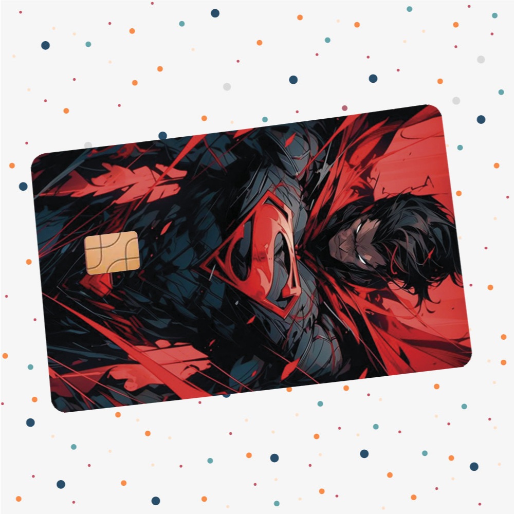 Adesivo para Cartão Super Man DC Super Herois Cartao Debito Credito Vale Alimentação
