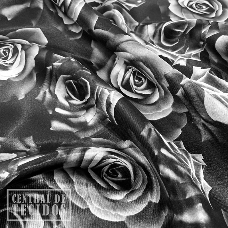 Cetim Estampado Digital Rosas Pretas - SKU: 985712_141 01
