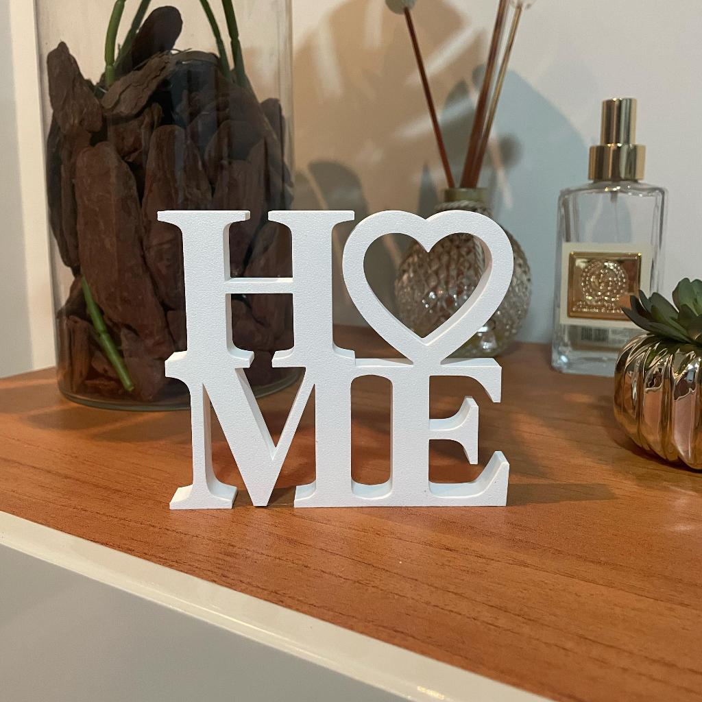 Home Decoração de Sala e Móveis - Adorno decorativo palavra HOME com coração