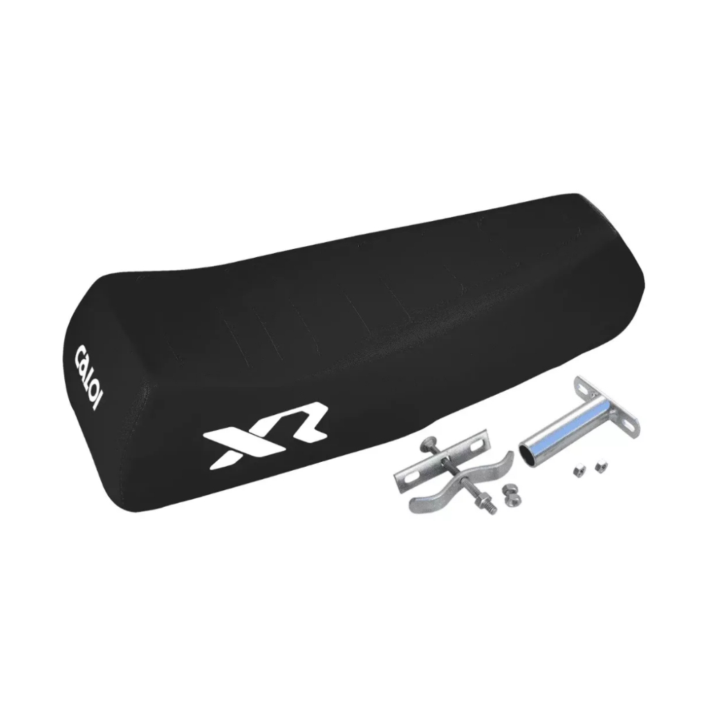 Banco Selim Mobilete Caloi Xr Para Bicicleta Bikelete + Presilha De Fixação + Canote