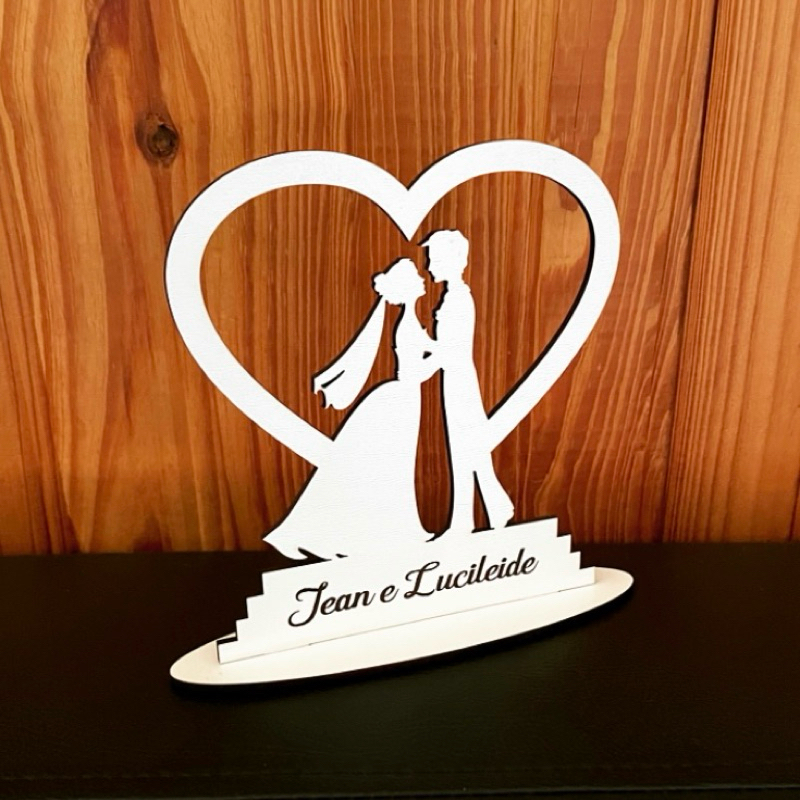 Kit de Lembrancinha Casamento 15Cm Barata Sofisticada Convidados Casamento Personalizado em MDF