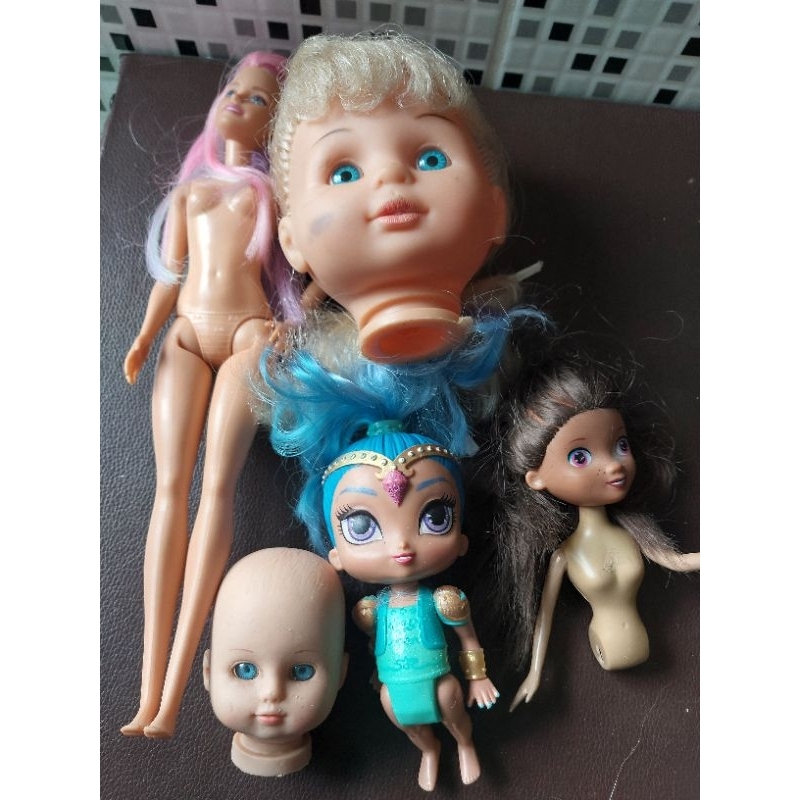 lote de sucata bonecas para restauro
