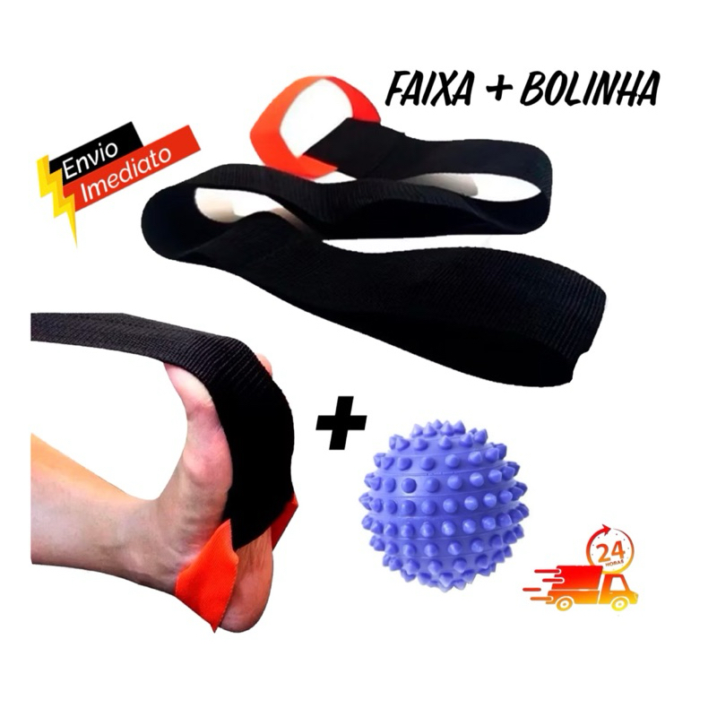Kit Faixa Alongamento Tratamento Facite Esporão + Bola Cravo em Oferta na Shopee