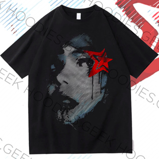 Camiseta Básica Chamativa Algodão Ou OVERSIZED Star Woman Street Style Face Tee Unissex em Oferta na Shopee