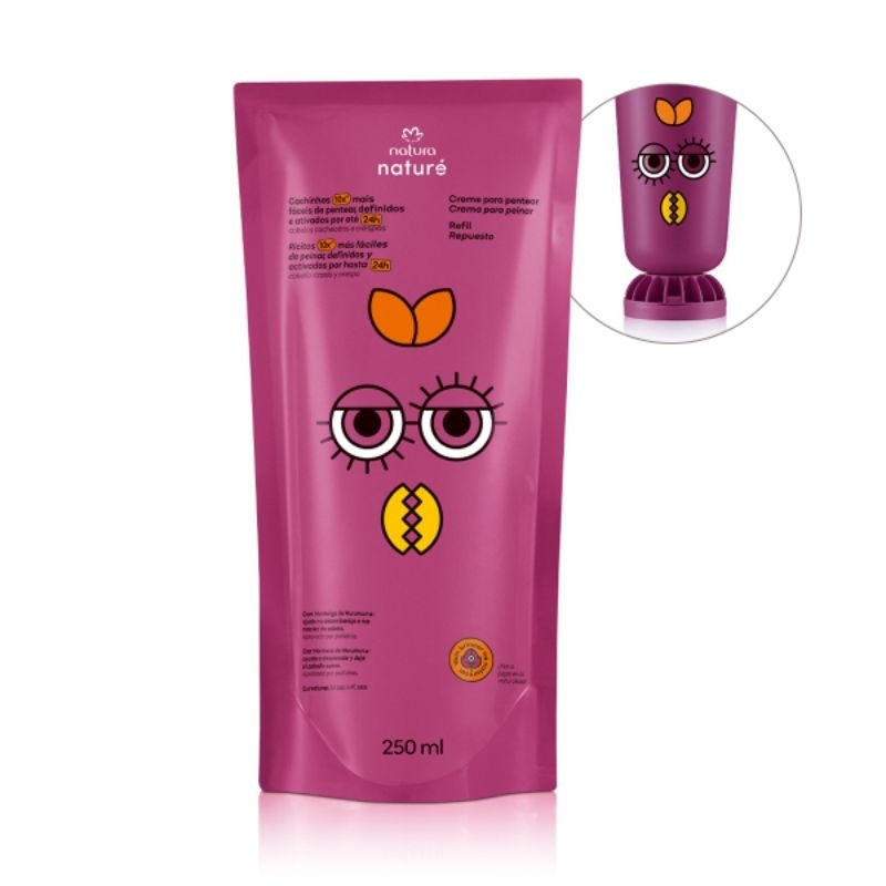 Refil Creme para Pentear Cabelos Cacheados e Crespos Naturé 250 ml