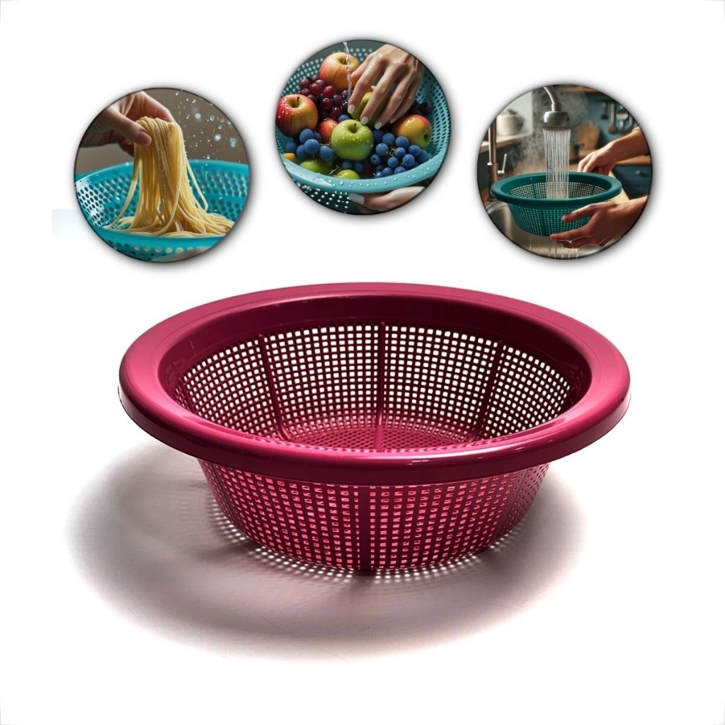Escorredor de Arroz Macarrão Plastico 27x12cm Grande Multiuso sem BPA