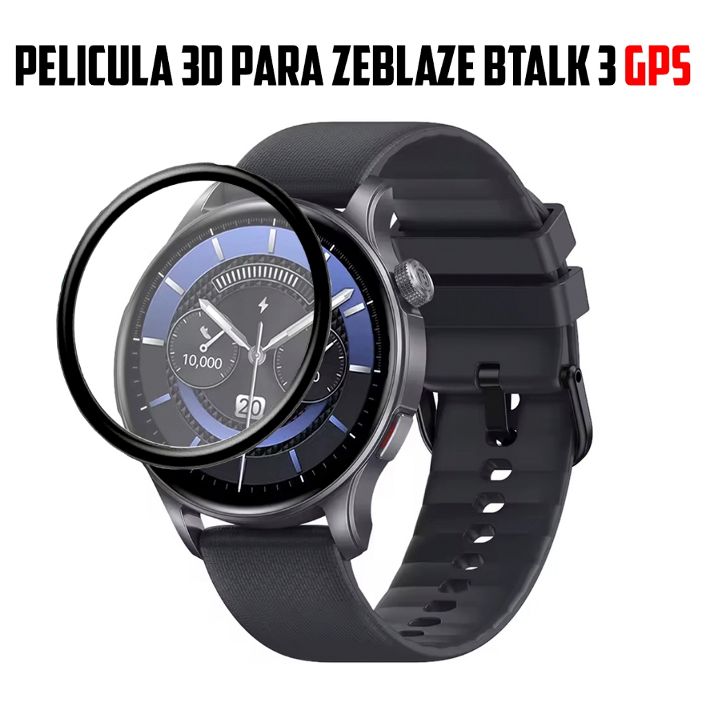 Pelicula 3D para Smartwatch Zeblaze Btalk 3 GPS super resistente pelicula com borda 3d em Oferta na Shopee