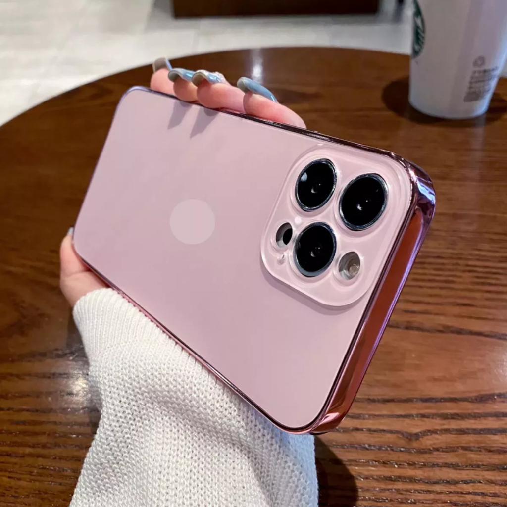 Capinha Capa Case Vidro de Luxo Premium Fosca Cromada Para iPhone 11 12 13 14 15 16 PRO PROMAX em Oferta na Shopee