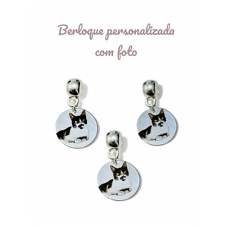 Berloques Personalizada Foto Gravação Banhada a Prata925- ENVIO EXPRESSO em Oferta na Shopee