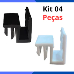 Kit 04 Guia de Vidro para porta de box de banheiro com vidro de 08mm temperado
