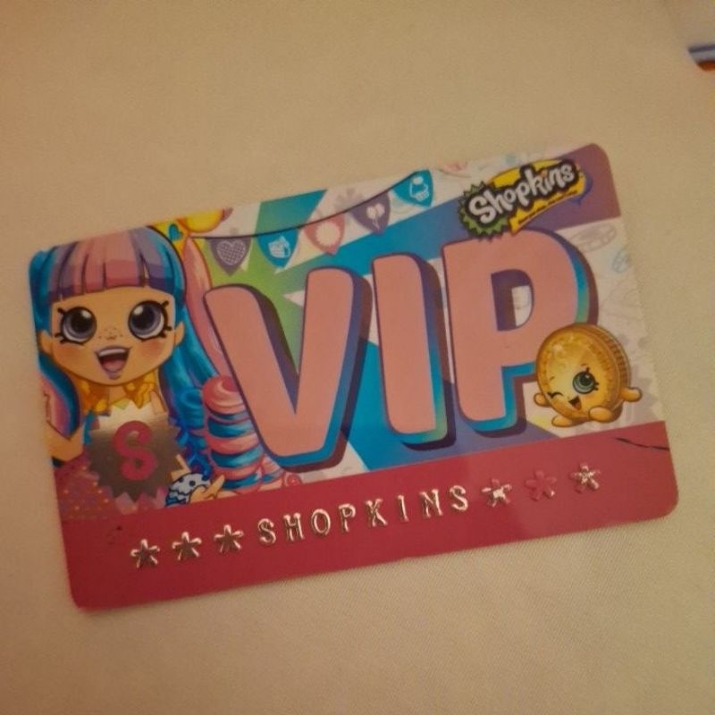cartão VIP original Shopkins resgatar PRÊMIOS nunca usado Moose Toys brinquedo boneca
