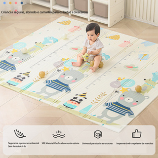 Tapete Tatame Infantil 2*1.5M/1.8*1.2M Bebê Dupla Face Emborrachado XPE em Oferta na Shopee