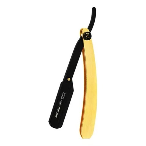 Navalhete De Barbeiro Cabo Dourado Com Regulador Dilcintia Cor Preto/Dourado SR-6010