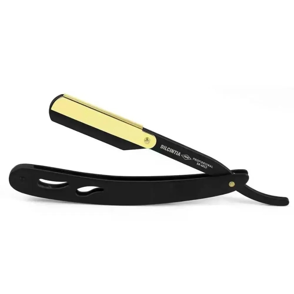 Navalhete De Barbear Profissional Preto Clip Dourado Sr-6012
