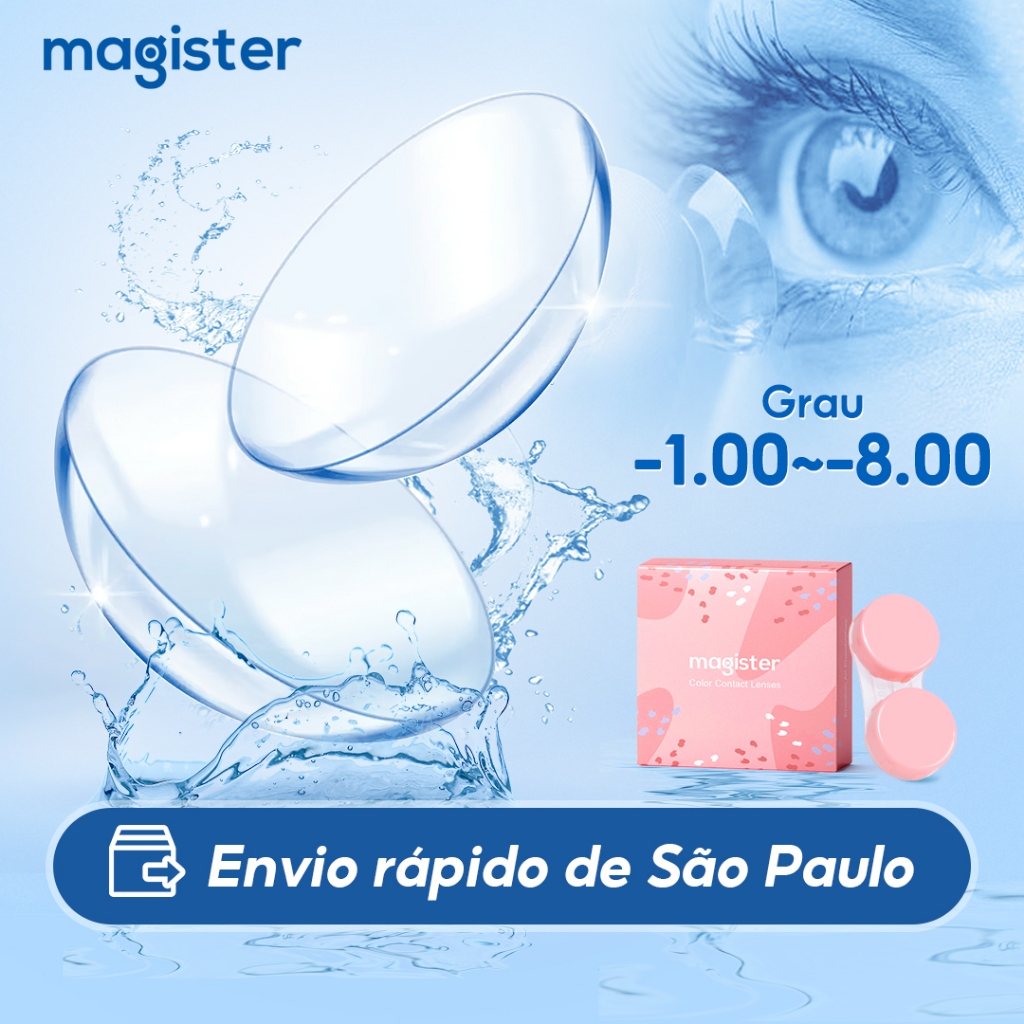Lentes de contato com grau miopia Magister (-1.00~-8.00)  Para Maquiagem 1 Par Envio de São Paulo