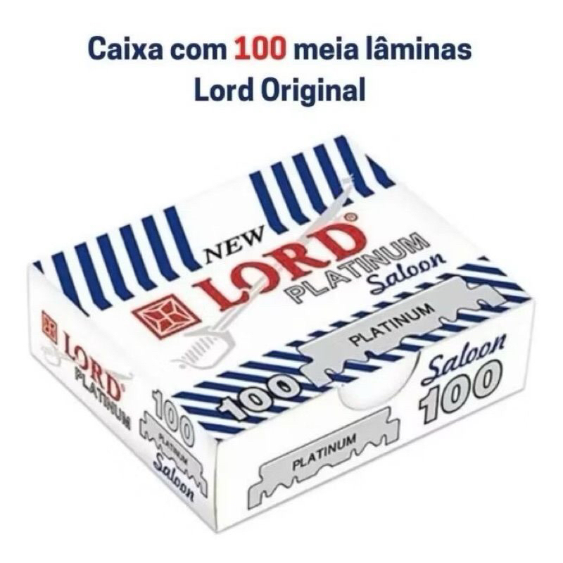 Lord 100 Lâminas Para Barba Platinum - Meia Lâmina Original Alta Qualidade em Oferta na Shopee