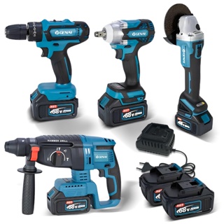 Kit 4em1 Ferramentas Martelete Esmerilhadeira Lixadeira Parafusadeira Chave Impacto Bateria 68v Com Acessórios E Caixas em Oferta na Shopee