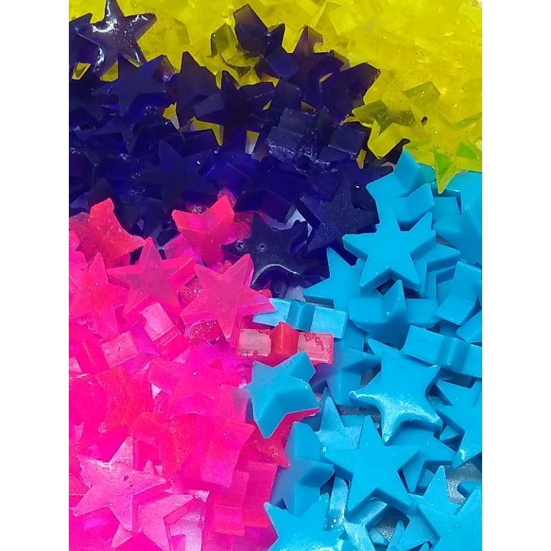 100 Mini Estrelas de sabonete (estrelinhas) com glitter