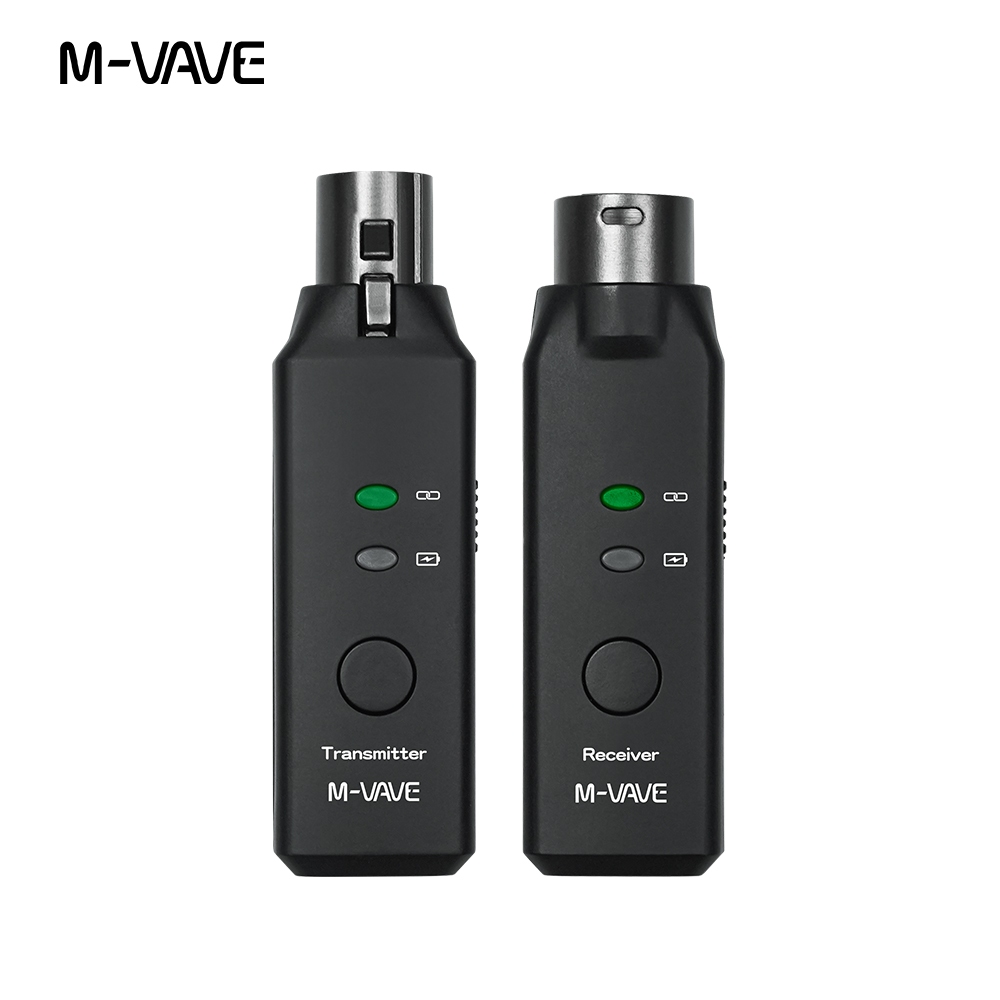 Sistema de microfone sem fio M-VAVE WP-7 Adaptador de conversor de microfone XLR Configuração de transmissor automático em Oferta na Shopee