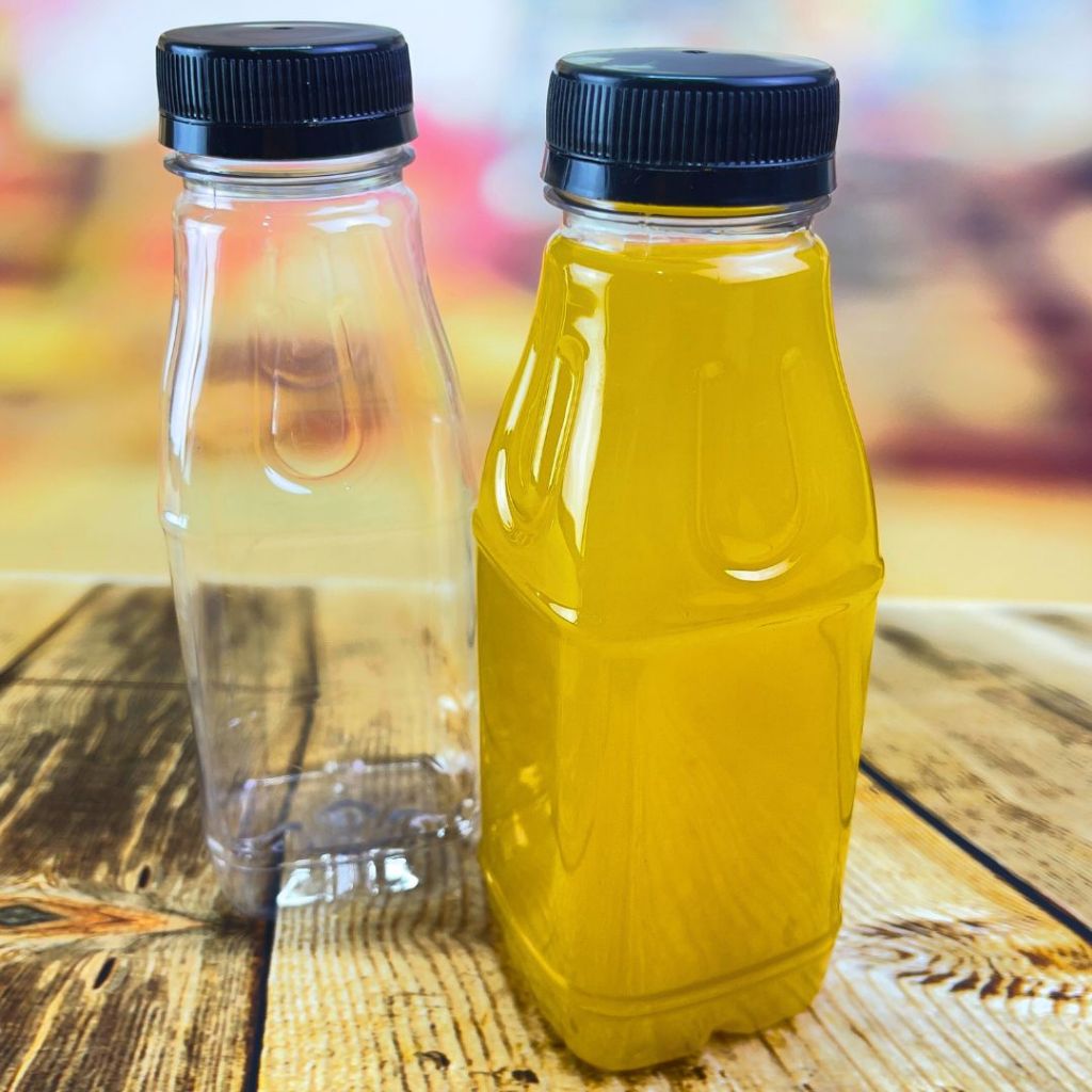 10~50 GARRAFAS PET PLÁSTICAS 300ML – COM TAMPA LACRE em Oferta na Shopee