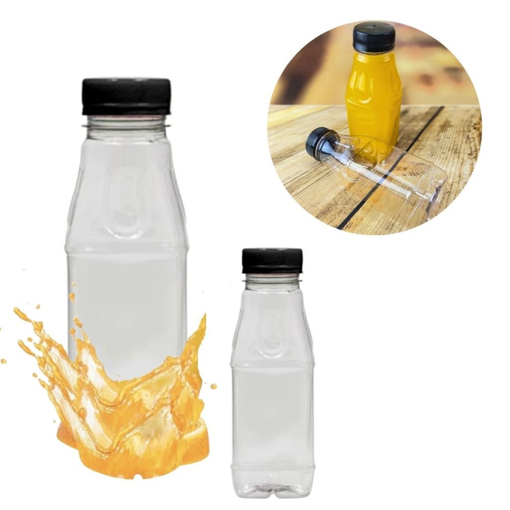 50 Garrafa 300 ml pet super transparente tampa com lacre para bebidas e sucos ( Chocobraz ) - Home & Living