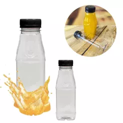 50 Garrafa 300 ml pet super transparente tampa com lacre para bebidas e sucos ( Chocobraz )