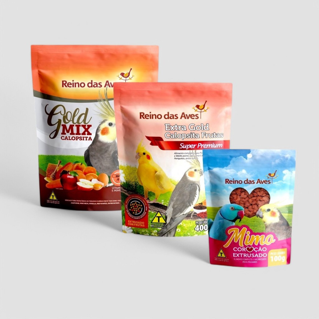 KIT CALOPSITA + EXTRA GOLD CALOPSITA + MIMO em Oferta na Shopee