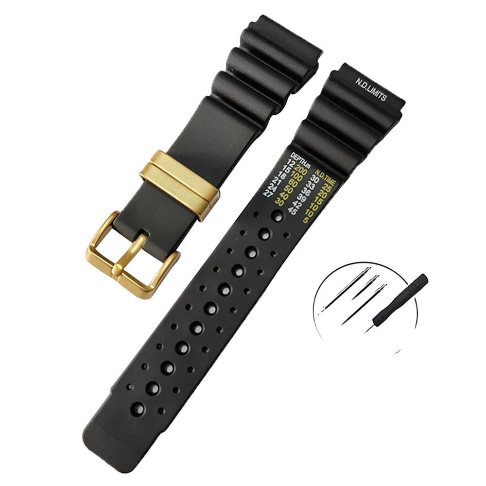 Pulseira para Relógio Citizen Promaster Dourado Aqualand 21mm Aquamount 5810 5812 3020