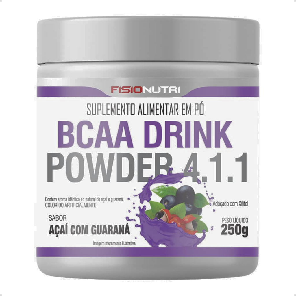 Bcaa Drink Powder 4.1.1 em Pó 250Gr Sabores - Fisionutri