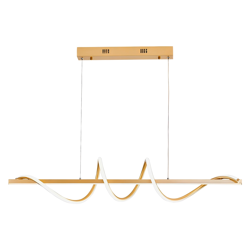Lustre Pendente Led 45w 3 Em 1 Moderno Dourado Lp025D decorativo sala