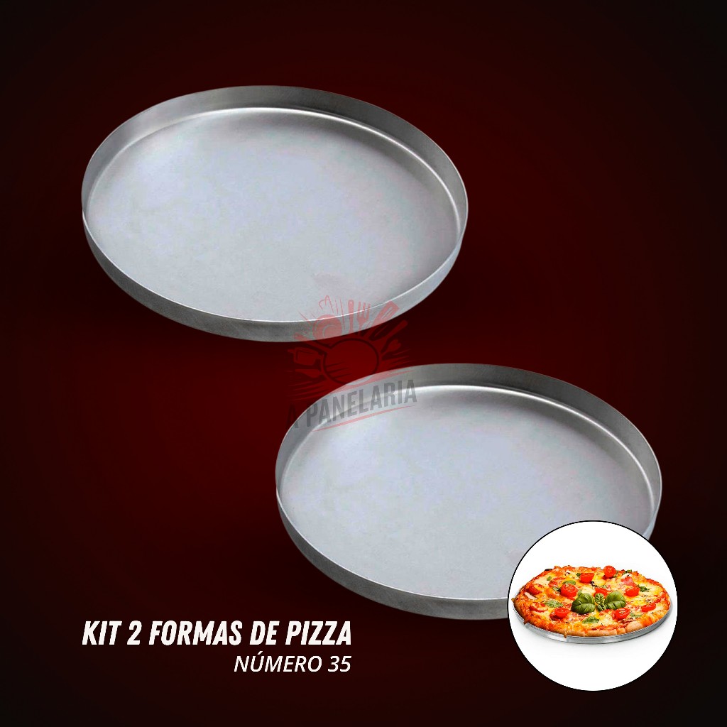 Kit 2 unidades Forma Para Pizza 35 Cm assadeira forma grande pizzas pizzaria