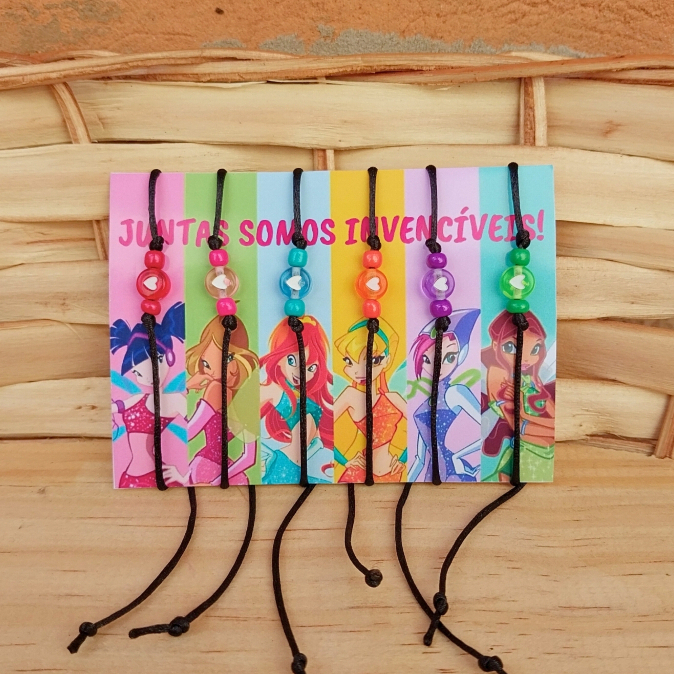 Kit 6 Pulseiras da Amizade Winx (Clube das Winx)