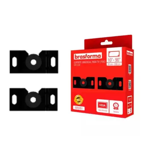 Suporte para Tv Universal Fixo Led Lcd Plasma 10 24 32 43 50 55 até 90’’ Polegadas para Parede ou Painel Brasforma
