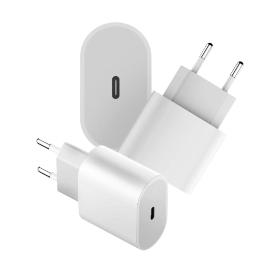 Adaptador Fonte Com 1 Saída USB-C Sem Cabo Rápido 20w