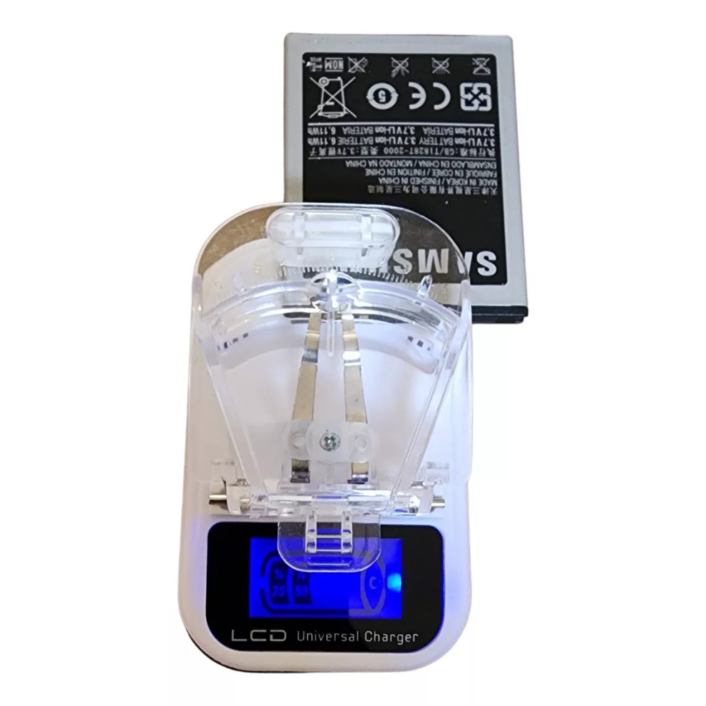 Carregador de Bateria Universal para Celular Camera e outros com Visor LCD FA0115-G