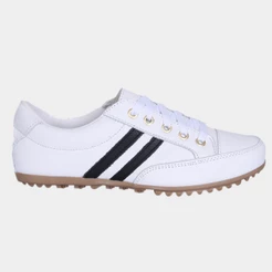 Tênis Feminino Casual De Couro Legítimo Leve e Confortável