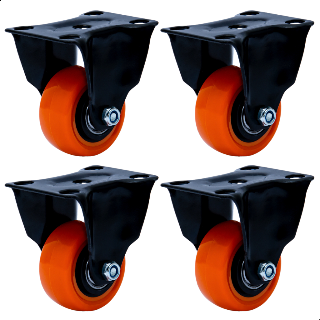 Kit 4 Rodízio Linha Black Placa Fixo 1.5/8" 120Kg Colson Para Móveis Carrinhos Prateleira Resistente em Oferta na Shopee