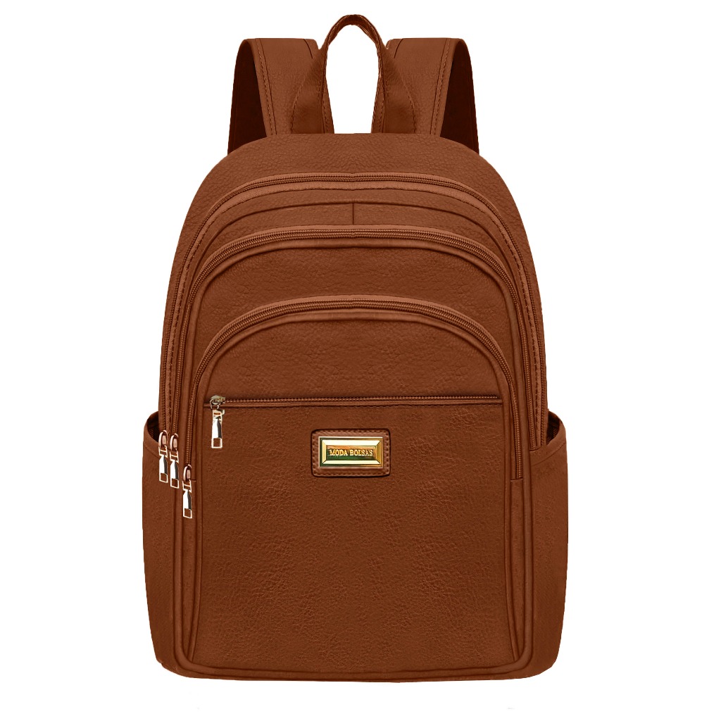 Mochila Feminina Faculdade Escola Trabalho Dia a Dia Bolso Antifurto nas Costas Moderna Resistente Reforçada Alto Padrão